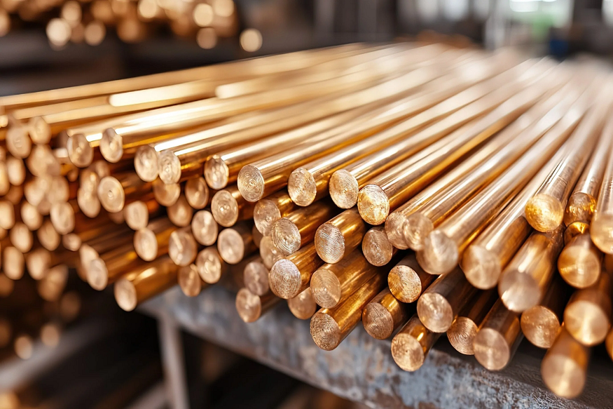 Copper rods for ornamental trim